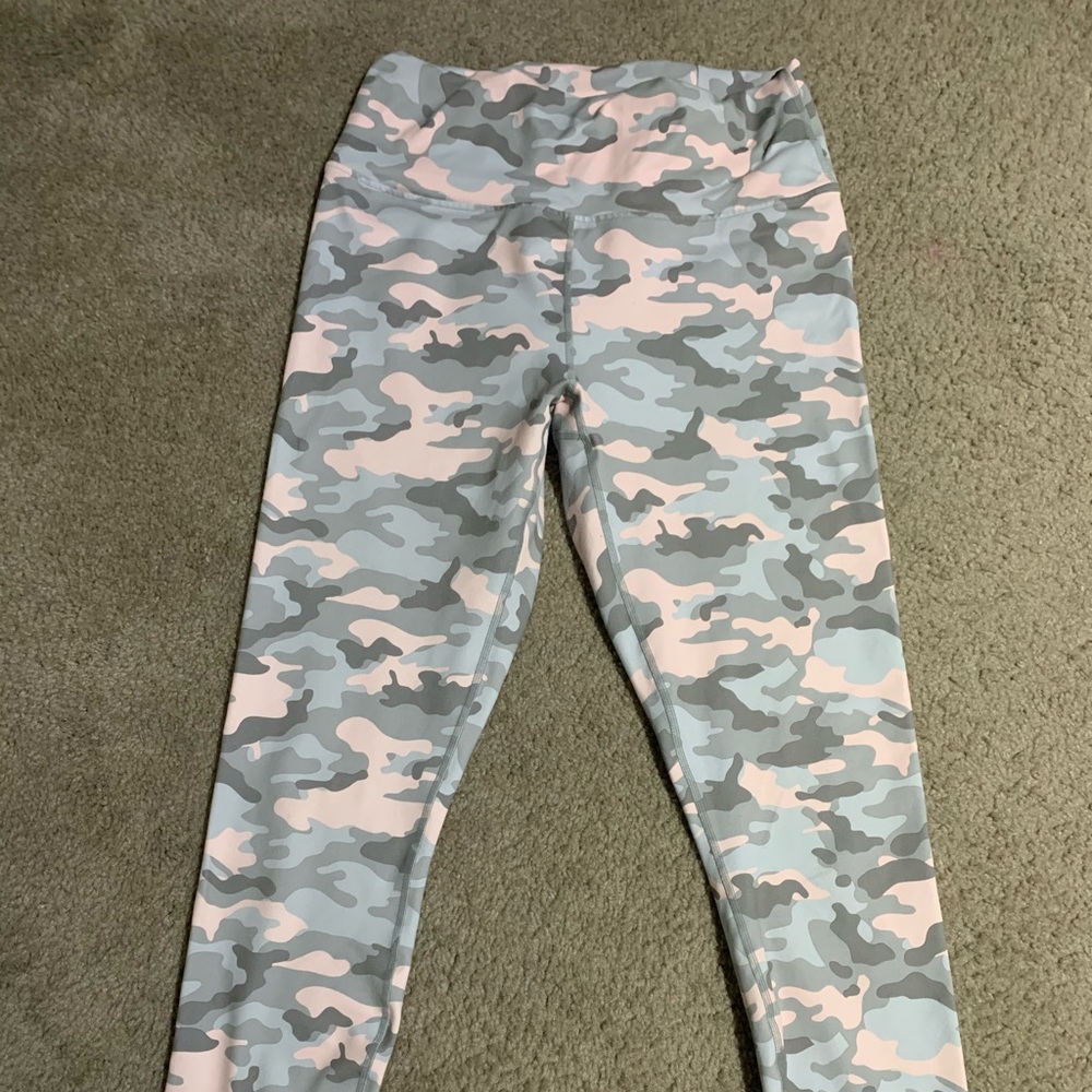 Pink camouflage workout pants